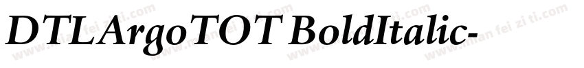 DTLArgoTOT BoldItalic字体转换